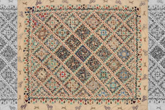 Quilt with diamond design