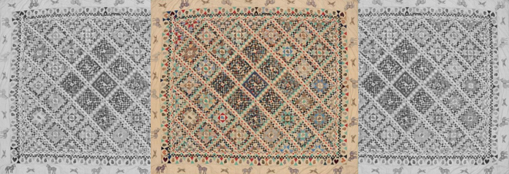 Quilt with diamond design