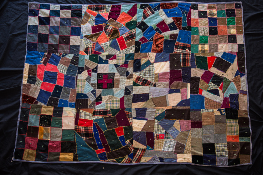 Colourful patchwork quilt