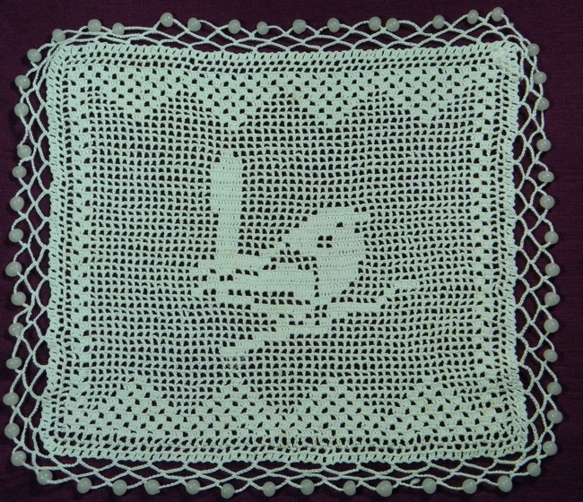 Embroidered beaded Fairywren jug cover