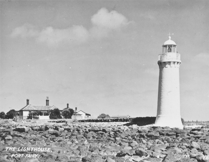 Lighthouse on rocky coast
