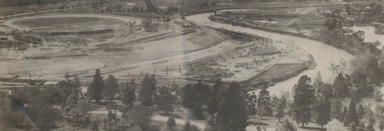 a view of new settlements along a river