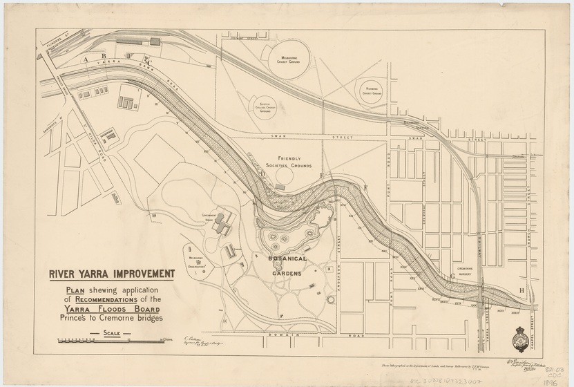 a map of a river and its surrounds