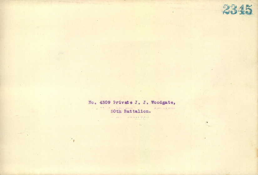 Front Card of Joseph Woodgate's file