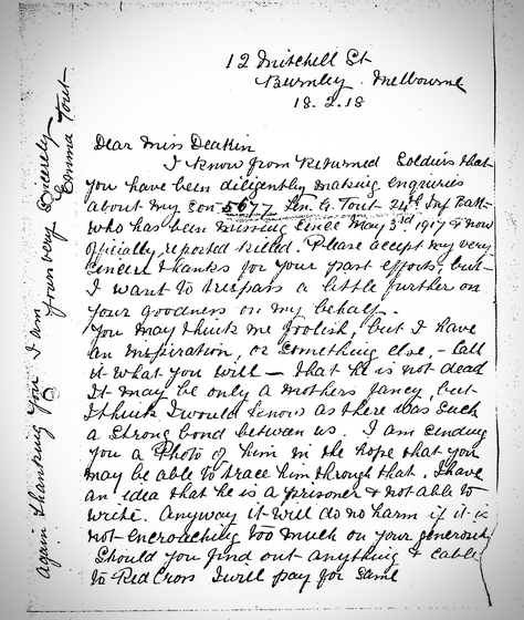 Handwritten letter