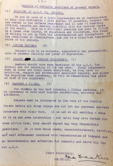 Typewritten letter