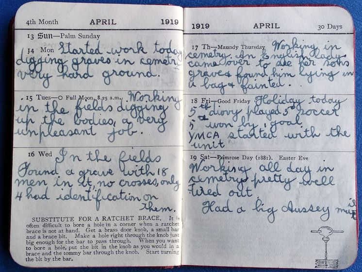 Handwritten diary