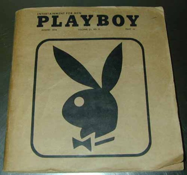 The front cover of a Braile playboy magazine with Playboy logo.