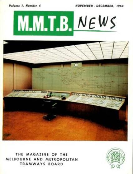 Full colour magazine cover the title 'MMTB News' and a photograph of a large electronic console.