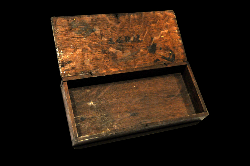 Wooden cigar box.