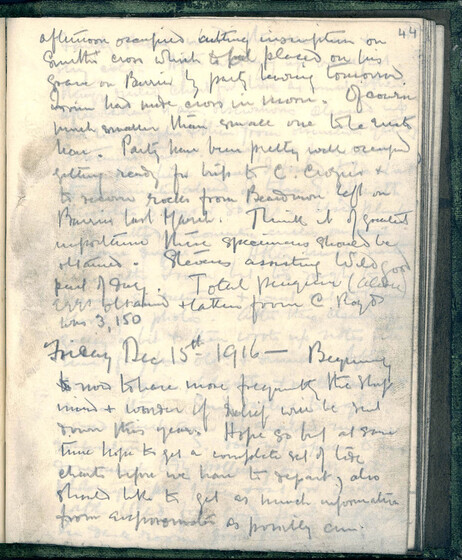 Page of old fashioned hand writing