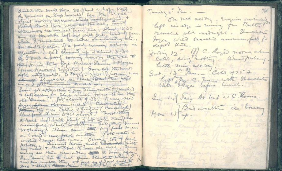 Double spread of a book with handwriting on both sides.