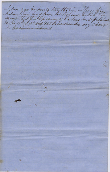 Page of ink pen cursive handwriting on an aged piece of paper.