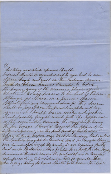 Page of ink pen cursive handwriting on an aged piece of paper.
