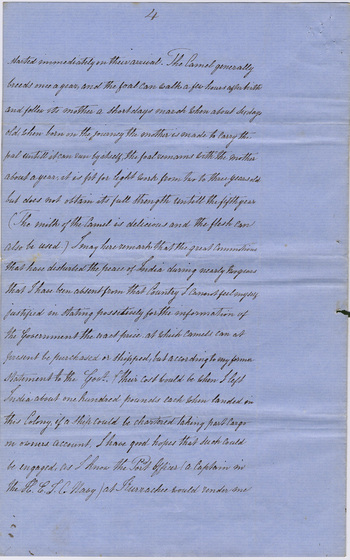 Page of ink pen cursive handwriting on an aged piece of paper.
