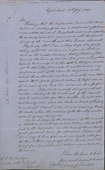 Page of ink pen cursive handwriting on an aged piece of paper.