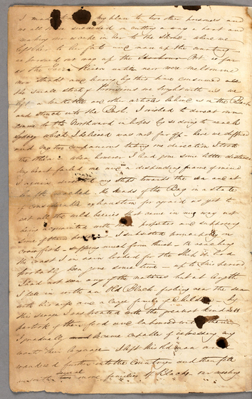 Page of ink pen cursive handwriting on an aged piece of paper.