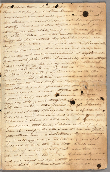 Page of ink pen cursive handwriting on an aged piece of paper.