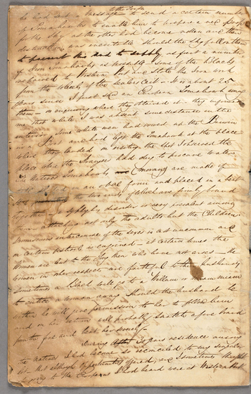 Page of ink pen cursive handwriting on an aged piece of paper.