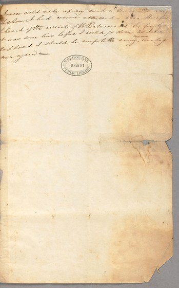 Page of ink pen cursive handwriting on an aged piece of paper.