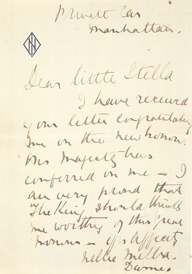 Handwritten letter featuring cursive writing in black ink.