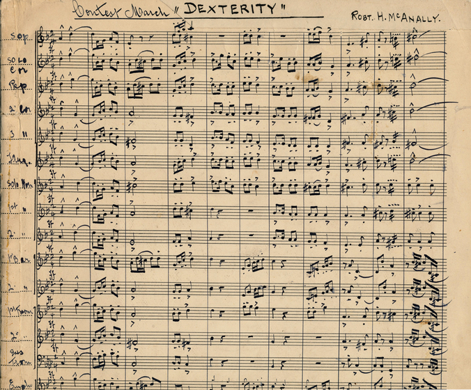 Hand written musical score with the title 'Dexterity'