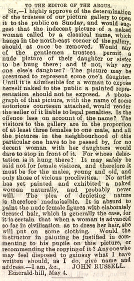 Newspaper article on slightly browning paper.