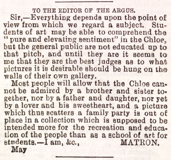 Newspaper article on slightly browning paper.