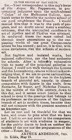 Newspaper article on slightly browning paper.