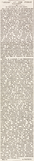 Newspaper article on slightly browning paper.