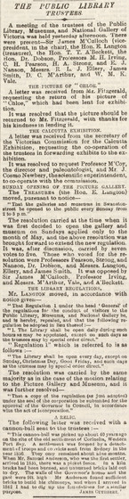 Newspaper article on slightly browning paper.