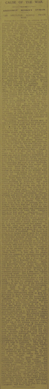 Newspaper article titled "Cause of the War. Archbishop Mannix's opinion".