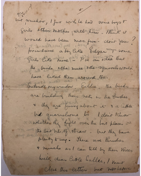 Handwritten letter